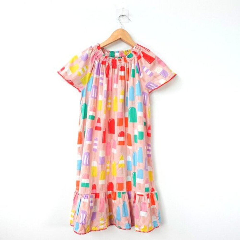 Ruffled Shift Dress Girls 13 14Y Colorful Kidcore Make Up Kit Summer Funky BODEN